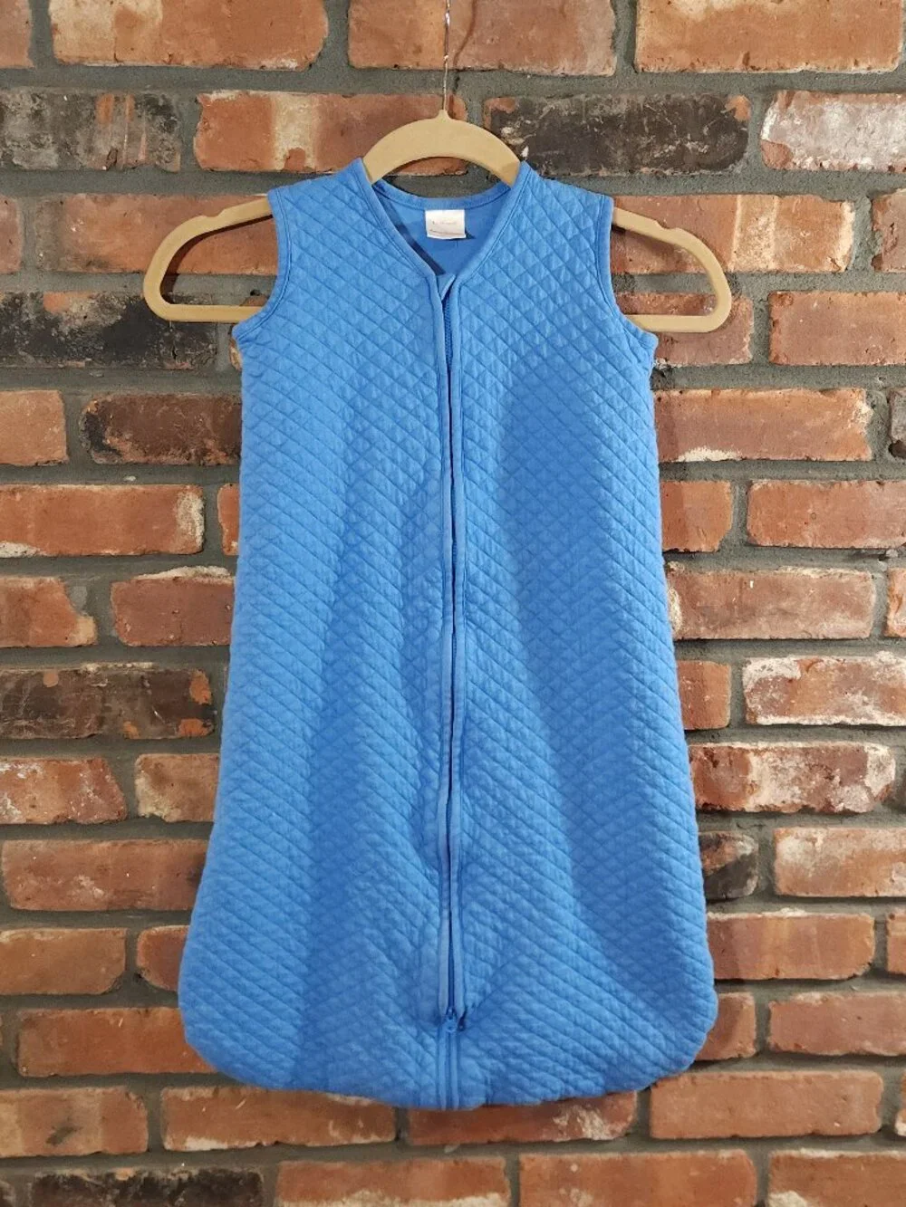 Hanna Andersson Soft Quilted Blue Zippered Baby Sleep Sack Size 18 mos - 2T